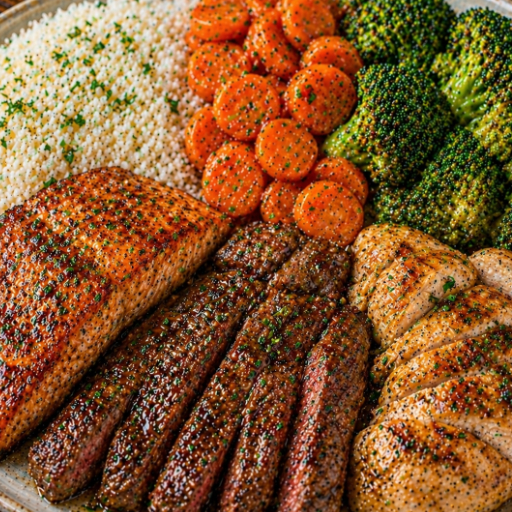 Salmon Steak And Chicken