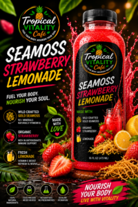 Seamoss Strawberry Lemonade _ Tropical Vitality Cafe